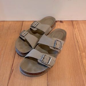 Womens Madden Girl Brando Taupe Sandals Size 7.5